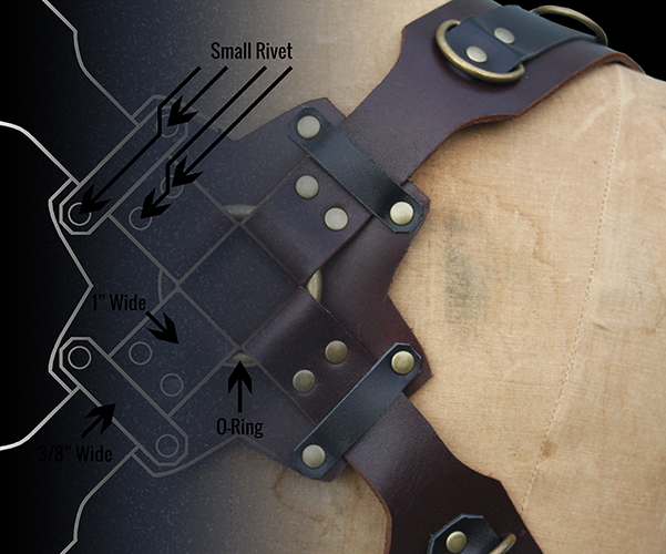 Intro image depciting c and j goods signature complex harness partially in blueprint and partially in photo.